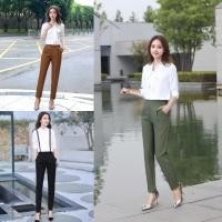 ราคา กางเกงขายาวสีทึบสไตล์ผู้หญิงเอวสูง ให้คุณมั่นใจและดูดีในทุกสถานการณ์ สามารถใส่ทำงานหรือไปเที่ยวได้ (24437201733)