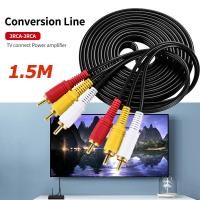 ราคา สายAV CABLEสายต่อทีวี3RCA-3RCA สาย RCA6หัว สายAVเข้า3ออก3 ยาว1.5เมตร (45250169687)