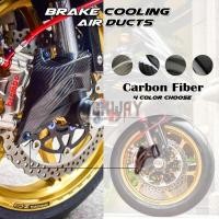 ราคา 100mm Carbon Fiber Motorcycle Cooling Air Ducts Brake Caliper Channel For MV Agusta F4 1000 Veltro (51152472080)