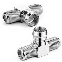 ราคา 2PCS Coaxial Cable Splitter, Zinc Alloy TV Splitter 2 in 1 Out F Type Rg6 Male to 2 F Female 3 Way Coaxial Cable Connector Adapter for TV, Video, Satellite, VCR, Antenna Cables (56654007221)