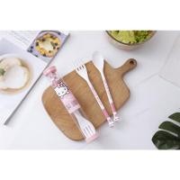 ราคา พร้อมส่ง!! ชุดช้อนส้อมคิตตี้ ช้อนkitty ชุดช้อนส้อมพกพาsario สุดน่ารัก (20319913297)