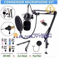 ราคา <Big sale>ไมค์ ไมค์อัดเสียง คอนเดนเซอร์ Pro Condenser Mic Microphone BM800 พร้อม ขาตั้งไมค์โครโฟน และอุปกรณ์เสริม BM-800 (1428691444)