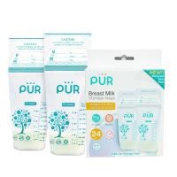 ราคา Pur Breast Milk Storage Bags ถุงเก็บน้ำนม ซิปล็อค 3 ชั้น (แพ็ค 24 ชิ้น) (28184388331)