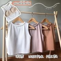 ราคา เสื้อครอปโนบรา ไม่ต้องใส่ชั้นใน เสื้อไม่โชว์จุก WANNA NOBRA X TORIO เสื้อแขนกุด มีฟองน้ำ เสื้อโนบรา (6494833046)