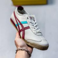 ราคา Onitsuka Tiger MEXICO 66 Low-Top Leather Sneakers สีเทา, ขาว, แดง, น้ําเงิน STAL (52054466420)