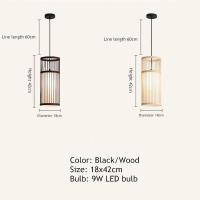 ราคา Moonlight-Modern Chandelier Japanese Style Single Head Living Dining Room Ceig Lamp Bamboo L (29167035419)