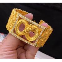 ราคา สร้อยมือเลทสายนาฬิกามัวกรฉลุเพชรรอบ20บ.เนื้อทองสวย ทองหุ้ม (26863978420)