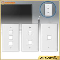 ราคา สินค้ามีคุณภาพ Face Plate เต้ารับสายแลน link 1,2,3 พอร์ต แผ่นผนัง Outlet กันไฟ สำหรับCAT5E CAT6 (29075790911)