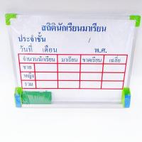 ราคา บอร์ด กระดานไวท์บอร์ด สถิตินักเรียนมาเรียน ( 1ชิ้น) (7541743186)