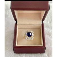 ราคา แหวนเงินแท้ 925 น้ำหนัก 9.02 กรัม ประดับด้วยพลอยสีน้ำเงินแท้หลังเบี้ย 6.81 กะรัต ล้อมด้วยเพชร cz5A (28222557981)