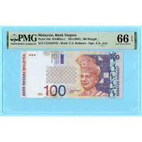 ราคา Malaysia,100 Ringgit 2001 - PMG 66 EPQ Gem Uncirculated (27621569112)