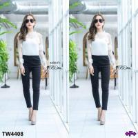 ราคา ชุดเซท เสื้อซีทรู แขนยาว สีขาว + เสื้อซับใน สายเดี่ยว + กางเกงขายาว สีดำ เสื้อผ้าแฟชั่น ชุดเที่ยว 4408 (2314317099)