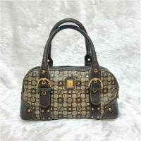 ราคา กระเป๋าผ้าแคนวาสผสมหนังทรงหมอน แบรนด์ PIERRE CARDIN ฝรั่งเศส (4779448518)