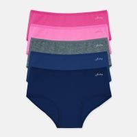 ราคา Jockey 5 ชิ้นสุภาพสตรีผ้าฝ้าย Spandex Midi กางเกงชั้นใน JLU308624 (49704736151)
