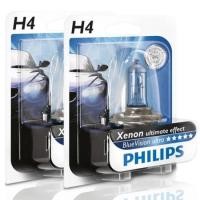 ราคา Philips หลอดไฟหน้า H4 รุ่น Blue Vision Ultra 12V 60/55W แพ็คคู่ (410919999)