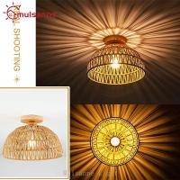 ราคา โคมไฟเพดานสไตล์ญี่ปุ่นสำหรับระเบียง ทางเดิน โคมไฟระย้าหวาย โคมไฟระย้ารูปกรงนก โคมไฟแขวนในห้องรับประทานอาหาร (28284896537)