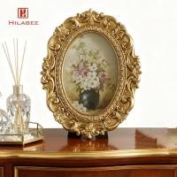 ราคา [สวัสดี] กรอบรูปรูปไข่สไตล์ยุโรปเรซิ่นชนบทโต๊ะตกแต่งบ้านทองครอบครัว ออร์เนต กรอบรูปออกแบบวินเทจหรูหรา (26543270699)