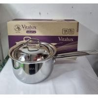 ราคา Zebra หม้อด้าม Vitalux 18 ซม.ตราหัวม้าลาย รุ่นความหนา3ชั้น ใช้กับเตาแม่เหล็กไฟฟ้าได้ (29704157652)