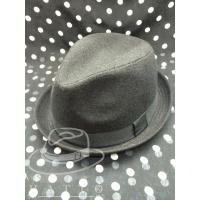 ราคา CH0301 หมวกทรงชาลี ทรงชาลี ผ้าwool สีดำ คาดดำ (1165473849)
