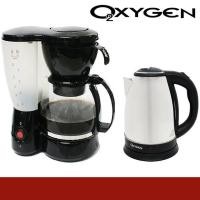ราคา Oxygen ชุดเครื่องชงกาแฟและกาน้ำร้อน 1.8 ลิตร XZ-608A+EK-185 สีดำ เครื่องทำกาแฟ กาต้มน้ำร้อนไฟฟ้า (44114075703)