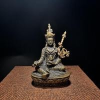 ราคา 6.5 cm Painted Guru Padmasambhava Rinpoche Buddha Bronze Statue Detachable magic tool and staff Ex (47104162932)