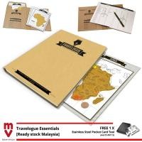 ราคา Travelogue Scratch Travel World Map Notebook 64 logs and 8 mini maps + Free Gift (56754939962)