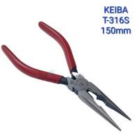 ราคา KEIBA คีมปากแหลม ด้ามบาง T-316S 6นิ้ว (จับน็อต) Made in Japan (26785803730)