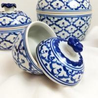 ราคา โถลายครามโบราณ 3นิ้ว 4นิ้ว 5นิ้ว 6นิ้ว โถเซรามิค มีฝาปิด เคลือบอย่างดี โหลเซรามิค ฝาจีบ โถเซรามิก (25561715813)