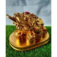 ราคา กบคาบเหรียญสีทอง (กิมเซียมซู)หรือกบสามขาเรียกเงิน-ทองขนาดความสูง 3.6 นิ้วเสริมโชคลาภให้เข้าบ้าน ร้านค้า (15396867662)