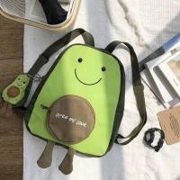 ราคา [พร้อมส่ง] กระเป๋าเป้ Avocado backpack ผ้า canvas แถมพวงกุญแจน่ารัก ด้านในมีช่องใส่ notebook (7416470037)
