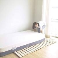 ราคา ฐานเตียงไม้ ฐานรองที่นอน ฐานเตียง เรียบง่ายสไตล์ญี่ปุ่น เกาหลี ขนาด 6 ฟุต สีไม้ธรรมชาติ (10620065243)