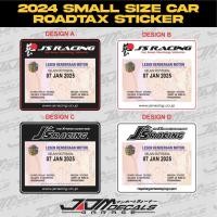 ราคา [2024 สติ๊กเกอร์แผนที่ภาษีรถยนต์ขนาดเล็ก] สติ๊กเกอร์รูปลอก JS Racing Windshield Roadtax (49650710775)