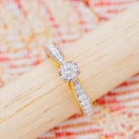 ราคา [ PCPY Jewelry ] แหวนเพชรแท้ เพชรเบลเยี่ยมคัต น้ำ100 ทองคำแท้18K (ทอง75.0%) ขายได้ มีการ์ดรับประกั (25340550504)