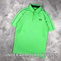 ราคา HIJAU UNDER ARMOUR สีเขียวเสื้อกอล์ฟเสื้อโปโลเสื้อเทนนิส Padel Dryfit - สําหรับผู้ชาย (27192577236)