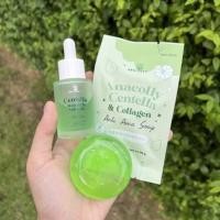 ราคา เซรั่มใบบัวบก+สบู่ใบบัวบก anacolly เซตคู่ปราบสิว (14106634172)