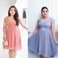 ราคา Janny ชุดเดรส ชุดราตรี สาวอวบ อ้วน XXL Bigsize เดรสสาวอวบ ผ้าสกินนี่ ชีฟอง (1271479111)