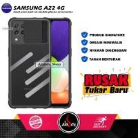 ราคา Samsung A22 4G Armor Fusion Slide กล้องป้องกันโปร่งใสปลอกพรีเมี่ยม (42124590385)