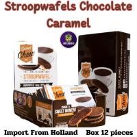 ราคา SweetChew สตรูปวาฟเฟิล รสช็อกโกแลต สอดไส้คาราเมล 12ชิ้น/กล่อง (Stroopwafel Chocolate Caramel) ช็อคโกแลต ชอคโกแลต วัฟเฟิล (29625950261)