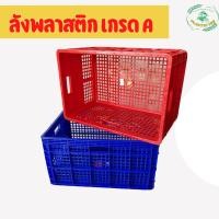 ราคา ลังพลาสติก เกรด A ลังผลไม้ ขนาด 37x55.5x30.5 cm ลังพลาสติก ลังโปร่ง ลังอุตสาหกรรม ตะกร้าพลาสติก (เข้าห้องเย็นได้) (22986853018)