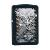 ราคา ไฟแช็กกันลม - ZIPPO HARLEY-DAVIDSON EAGLE, BLACK MATTE ลายฮาเลย์ ดิวิสัน (4951758320)