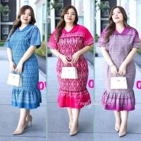 ราคา เข้าใหม่จ้าแม่ๆชุดเดรสผ้าไทย สาวอวบ เดรสสาวอวบ ชุดทำงานคนอ้วน เดรสสั้น ผ้าฝ้ายหมักโคลน (21254871932)
