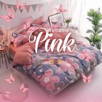 ราคา ชุด ผ้าปู ผ้าปูที่นอน ครบชุด ผ้าปู สีชมพู ขนาด 3.5 5 6 ฟุต แถม ผ้าห่ม ปลอกหมอนหนุน ปลอกหมอนข้าง สี pink ชมพู ผ้าปู (22952902867)