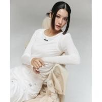 ราคา ส่งต่อ maison keeps overlay long sleeve top size L สีขาว ivory (43904040743)