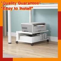 ราคา Portable computer stand, home office document storage rack, double-layer storage shelf, floor-standing printer holder (52803558641)