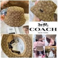 ราคา Coach Signature Jacquard Bucket Hat - Brown (25886089249)