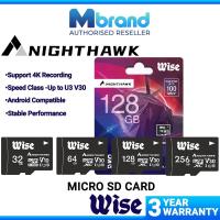 ราคา Wise Nighthawk การ์ด Micro SD 32GB/64GB/128GB/256GB 100MB/s Class 10 การ์ดหน่วยความจํา TF Card microSDHC microSDXC MicroSD (22056119166)