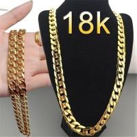 ราคา สร้อยคอทองคำแฟชั่นใหม่สำหรับผู้ชายสีทอง18K ขนาด6มม. (26570999522)