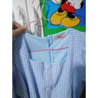 ราคา เดรสลายสก๊อตตารางสีฟ้าพาสเทล มีซับใน (16539546486)