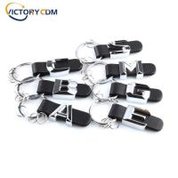 ราคา 3D Metal Letter Leather Strap keychain For Mercedes Benz A B C D E G S Class Car Keychain leather K (48404642032)