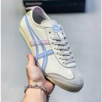 ราคา Onitsuka Tiger MEXICO 66 Low-Top Casual รองเท้าผ้าใบสีเทาสีขาวสีชมพูอ่อนสีฟ้า A7YS (56204465413)